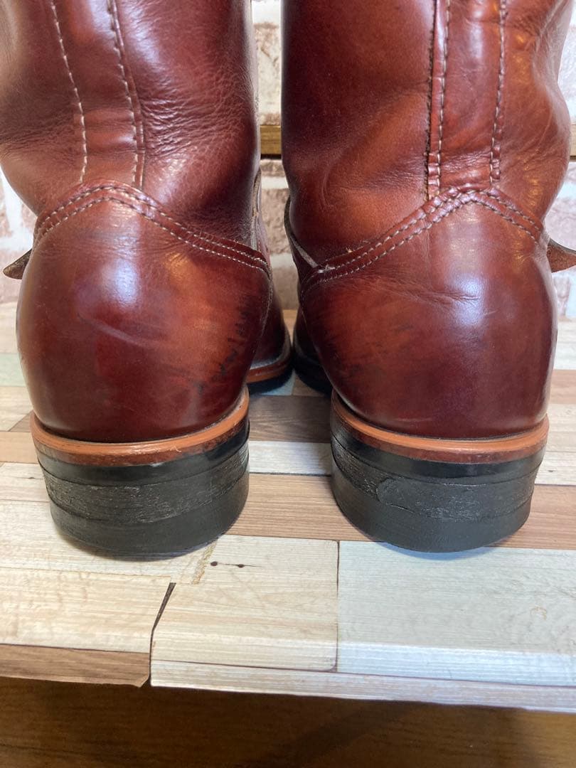 Chippewa黒タグエンジニアブーツコードバン赤茶バーガンディー10E