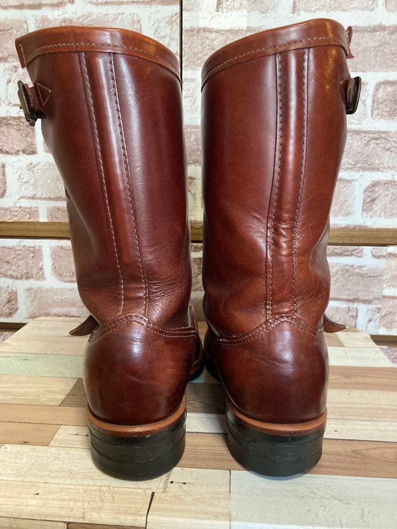 Chippewa黒タグエンジニアブーツコードバン赤茶バーガンディー10E