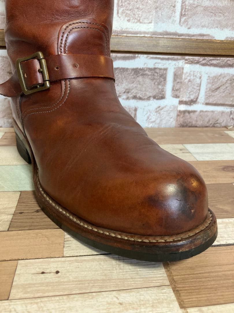 Chippewa黒タグエンジニアブーツコードバン赤茶バーガンディー10E