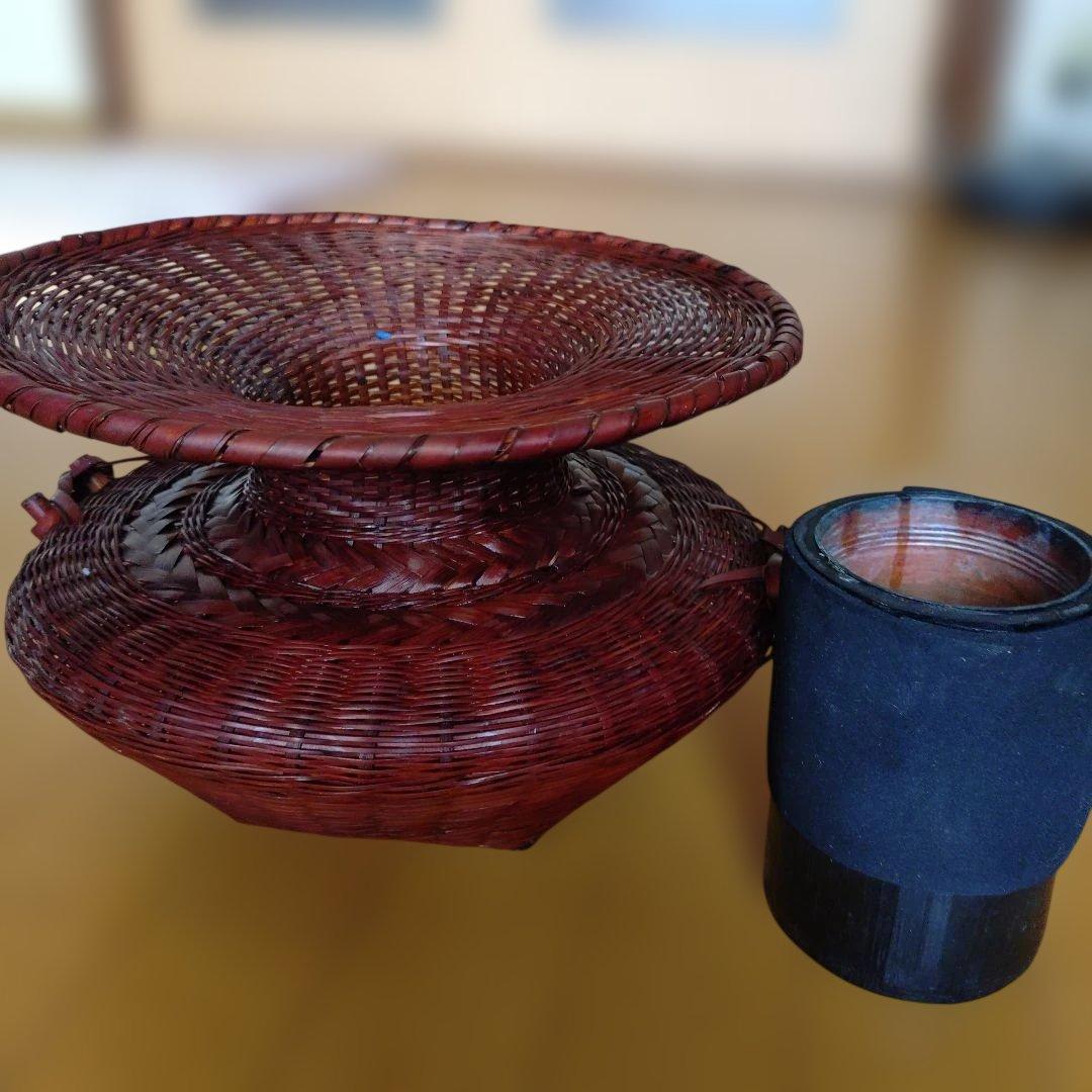 ♥♥池坊 生花 牡丹籠 花器