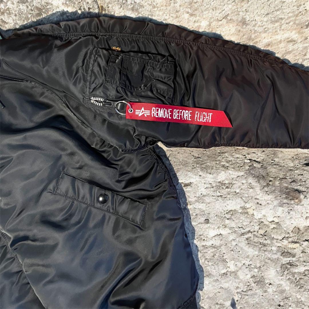 ALPHA N-2B フライトジャケット M 黒 ファー着脱可能 アルファ