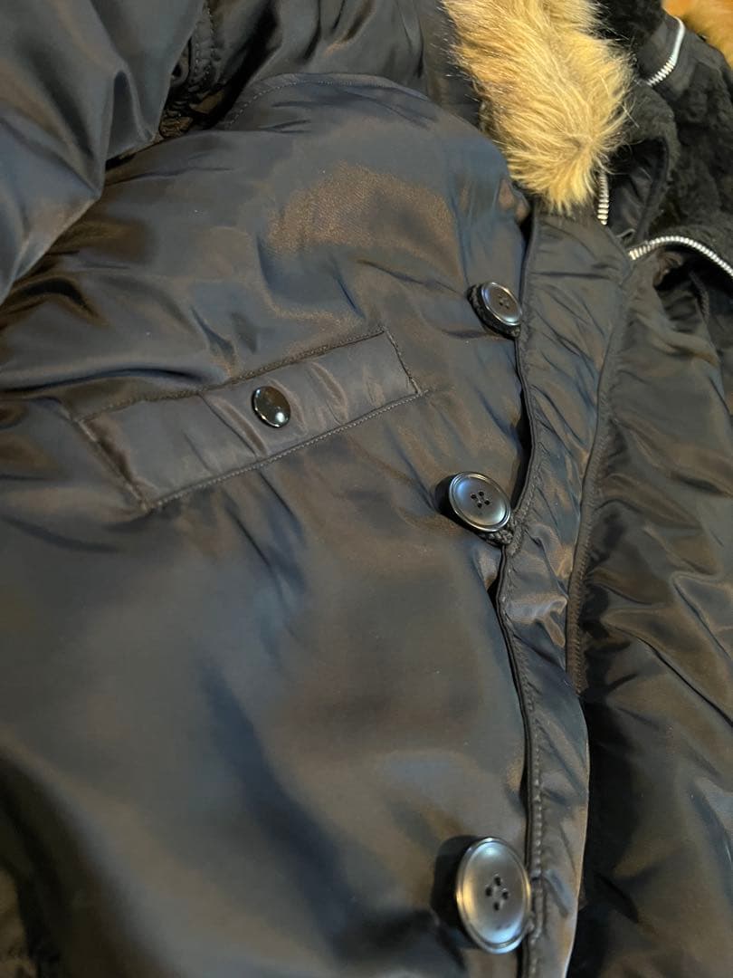 ALPHA N-2B フライトジャケット M 黒 ファー着脱可能 アルファ