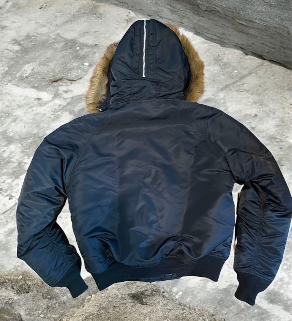 ALPHA N-2B フライトジャケット M 黒 ファー着脱可能 アルファ