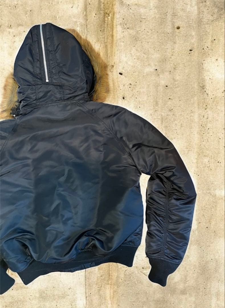 ALPHA N-2B フライトジャケット M 黒 ファー着脱可能 アルファ