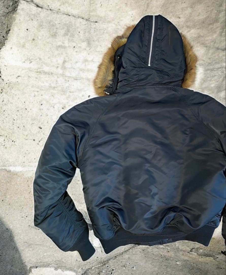 ALPHA N-2B フライトジャケット M 黒 ファー着脱可能 アルファ