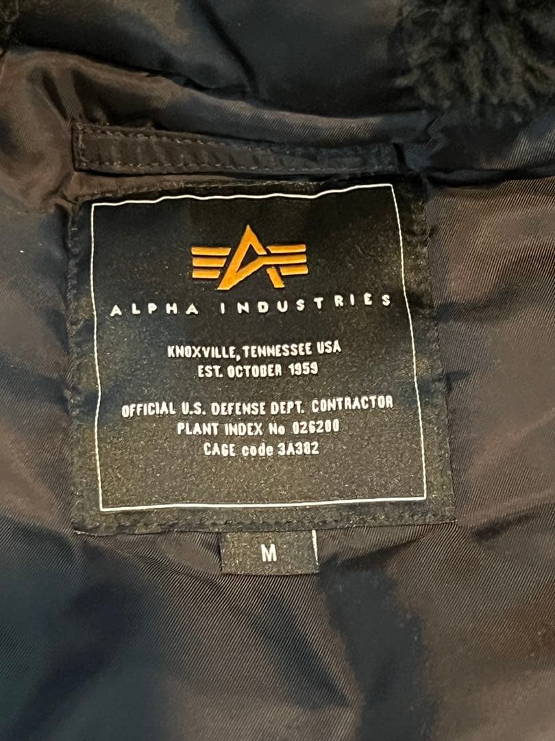 ALPHA N-2B フライトジャケット M 黒 ファー着脱可能 アルファ
