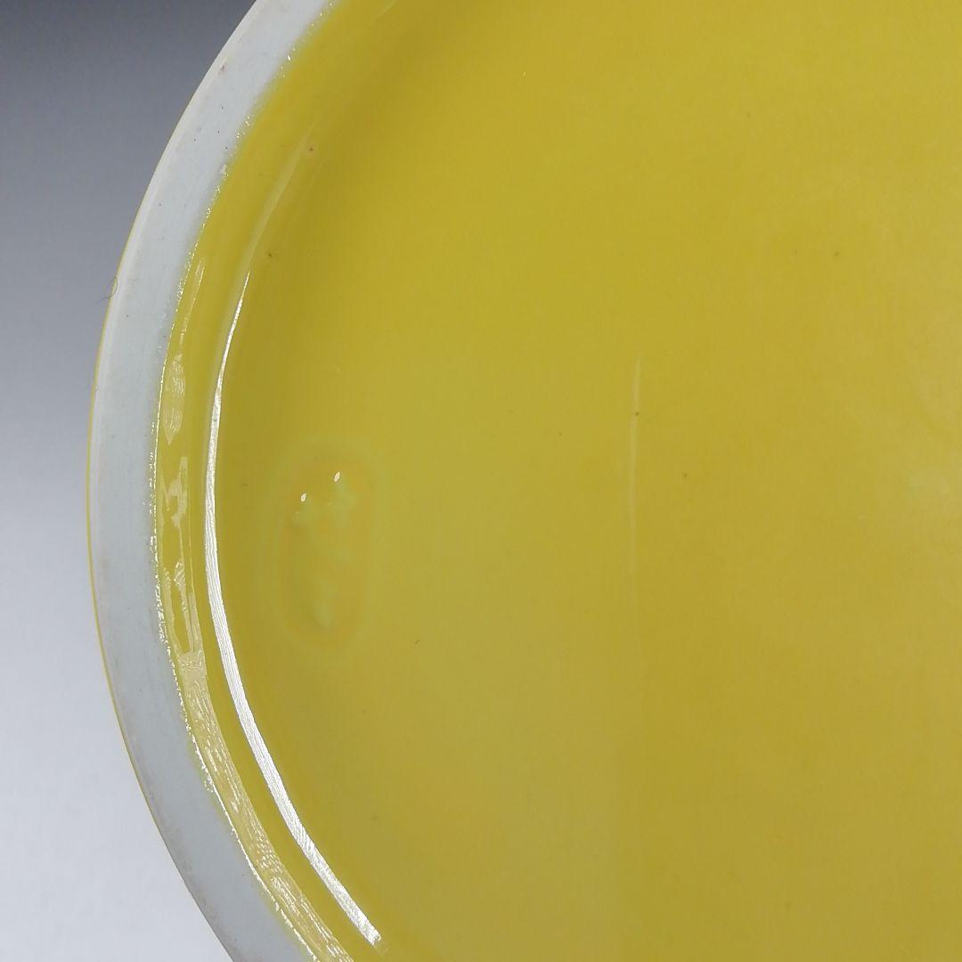 Ｗ１９１　水指　『膳所焼』『黄交趾　棒先』『淡海ぜぜ陽炎園 造』　共箱　茶道具