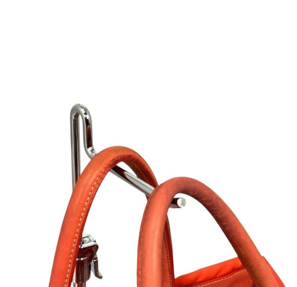 プラダ PRADA トートバッグ リボン テスート ナイロン オレンジ 美品