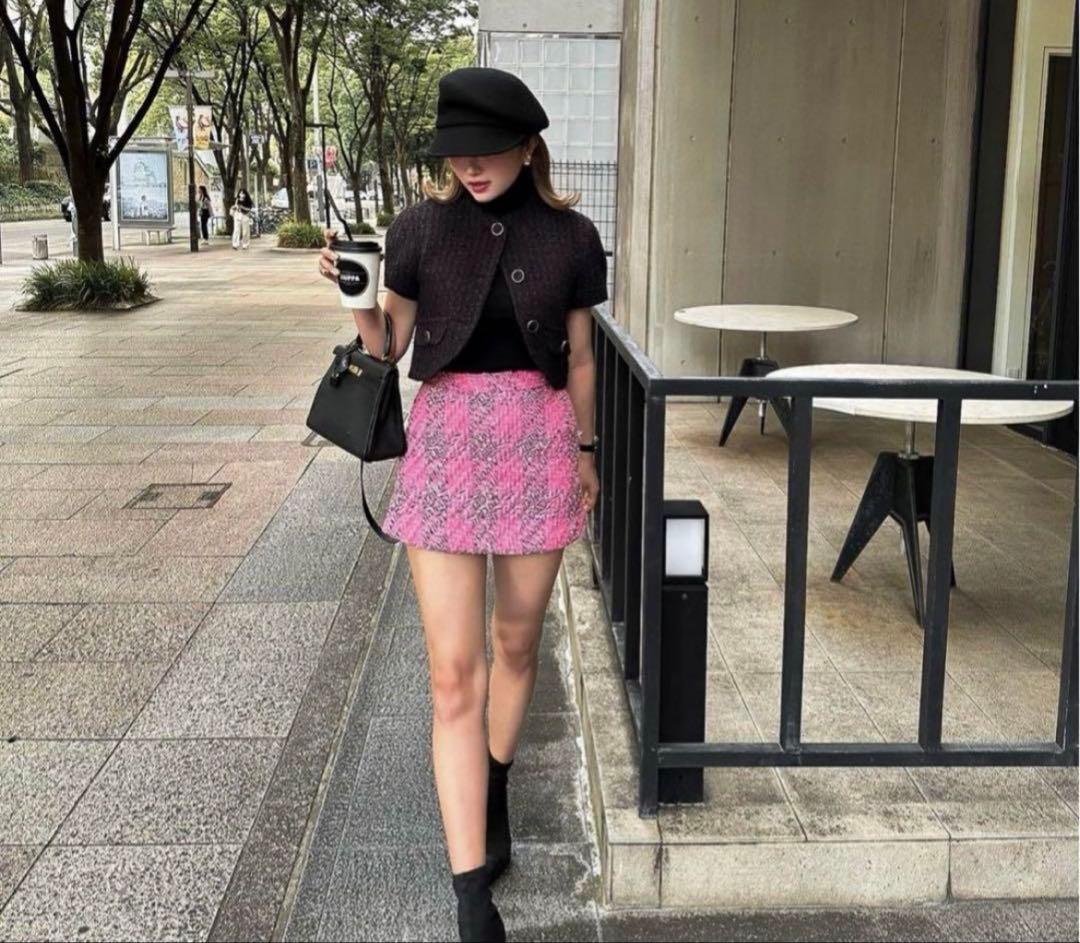 sheller チェック柄 ミニスカート ピンク　値下げはこれ以上は交渉次第