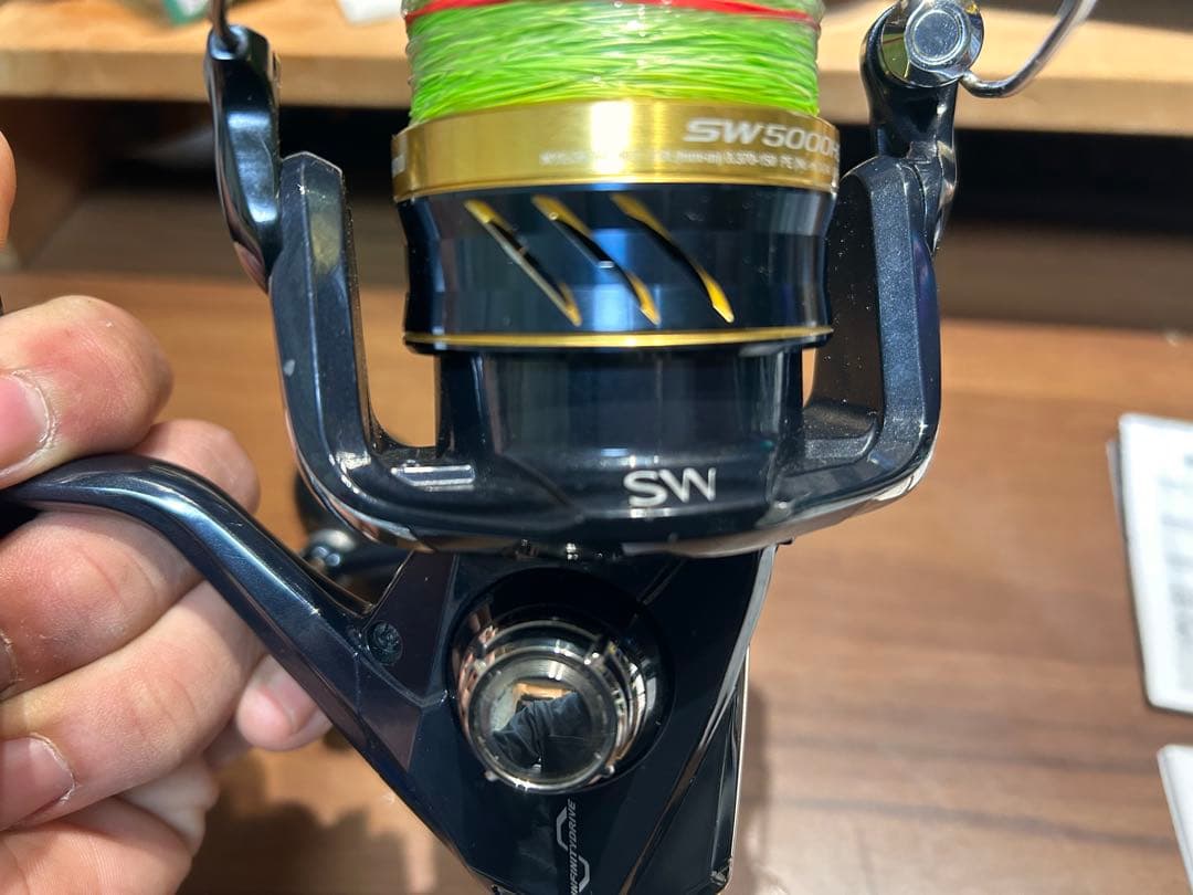 SHIMANO SW 5000HG ベアリング2個追加＋未使用pe、リーダー付
