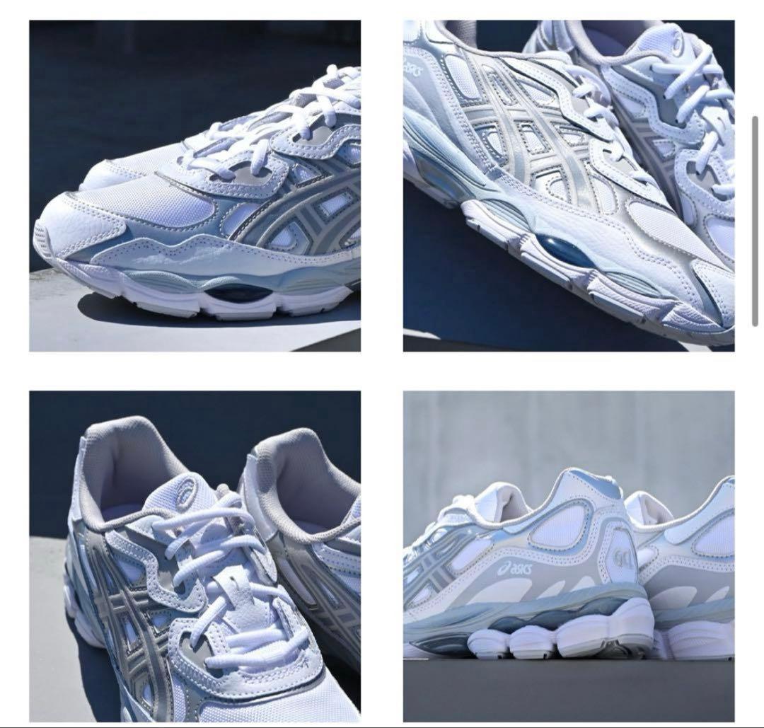 アシックス　nyc 24.5 White/silver