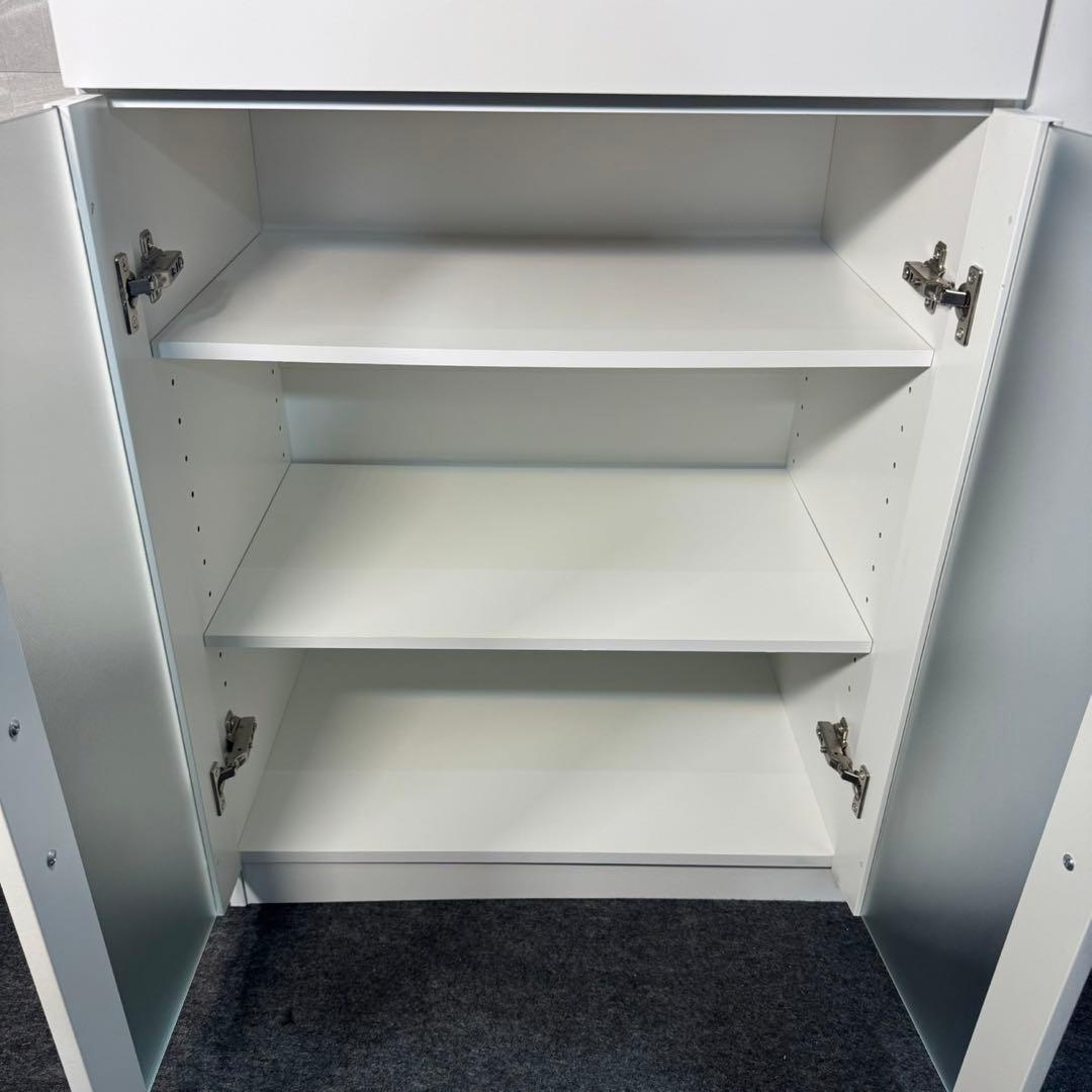 NITORI レンジ台 食器棚 幅90cm フォルムN 白 ニトリ d4742