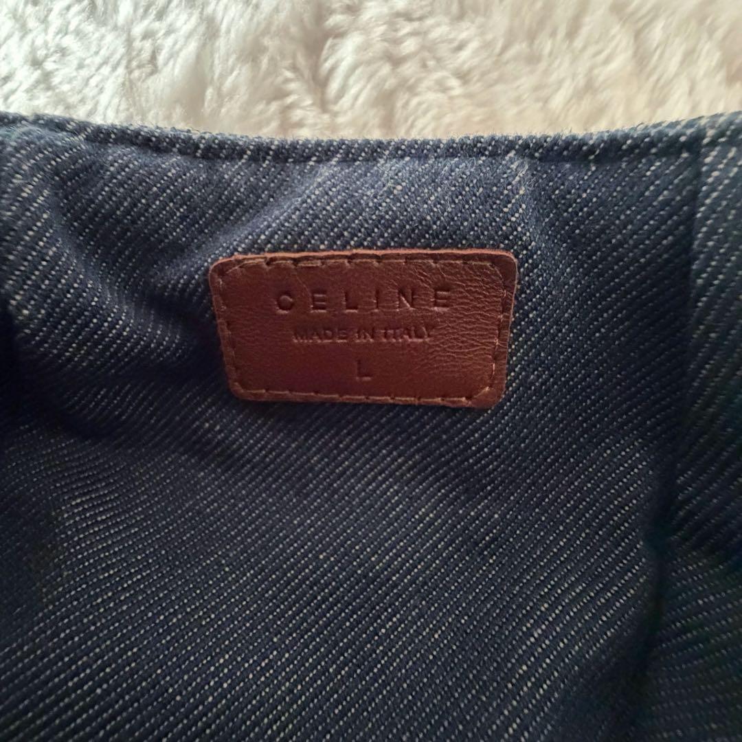 激レア✨極美品 セリーヌ パリマカダム デニムキャスケット トリオンフ 革 L