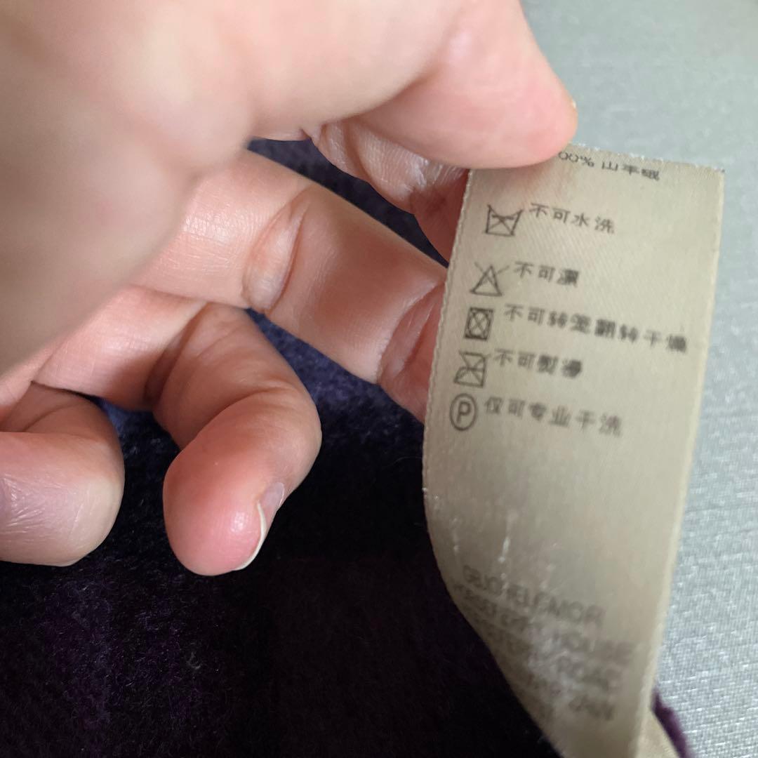 Burberry 100%カシミヤ　紫マフラー