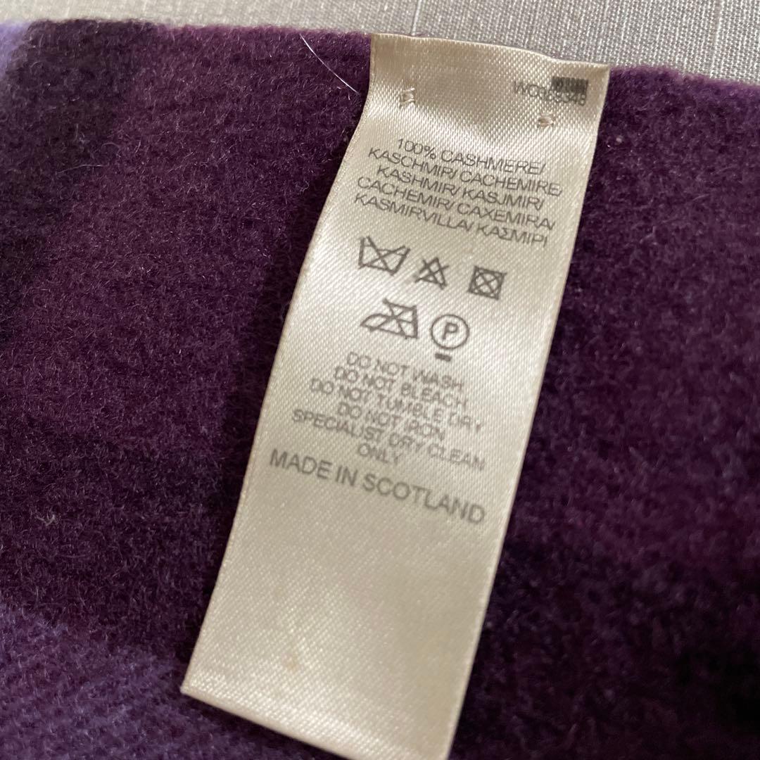 Burberry 100%カシミヤ　紫マフラー