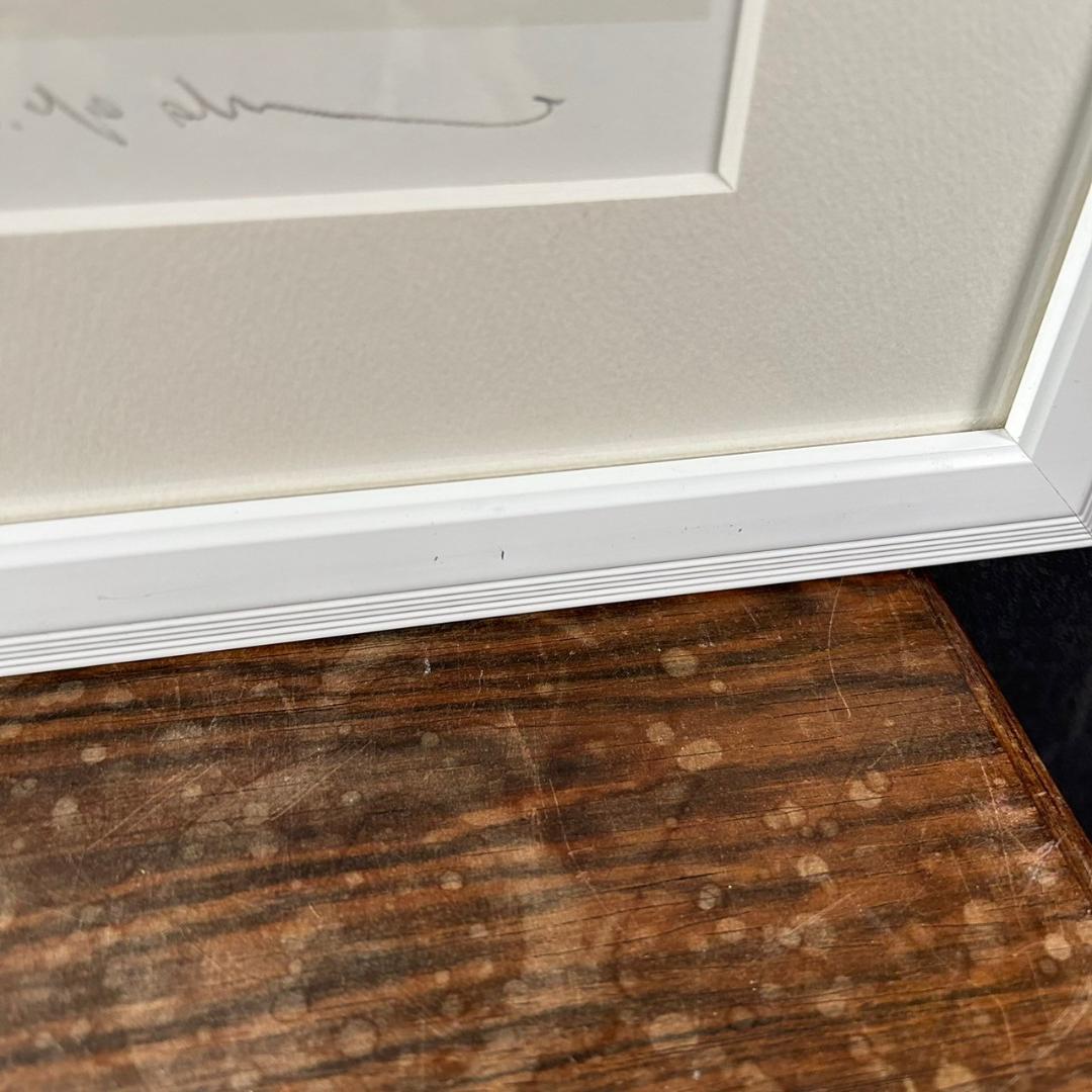 美品 中島潔「静寂」レフグラフ 直筆サイン入 作品保証書有 額縁入り