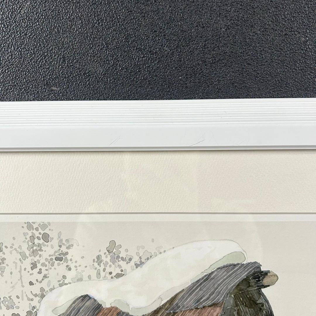 美品 中島潔「静寂」レフグラフ 直筆サイン入 作品保証書有 額縁入り