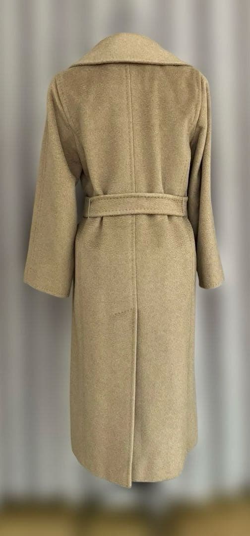 極美品MaxMaraマニュエラ ロングコート白タグキャメル100 XS 34