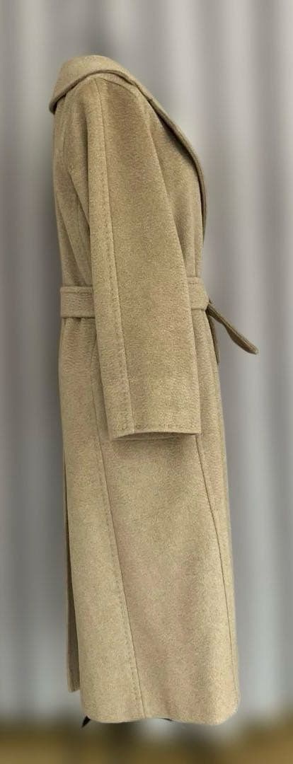 極美品MaxMaraマニュエラ ロングコート白タグキャメル100 XS 34