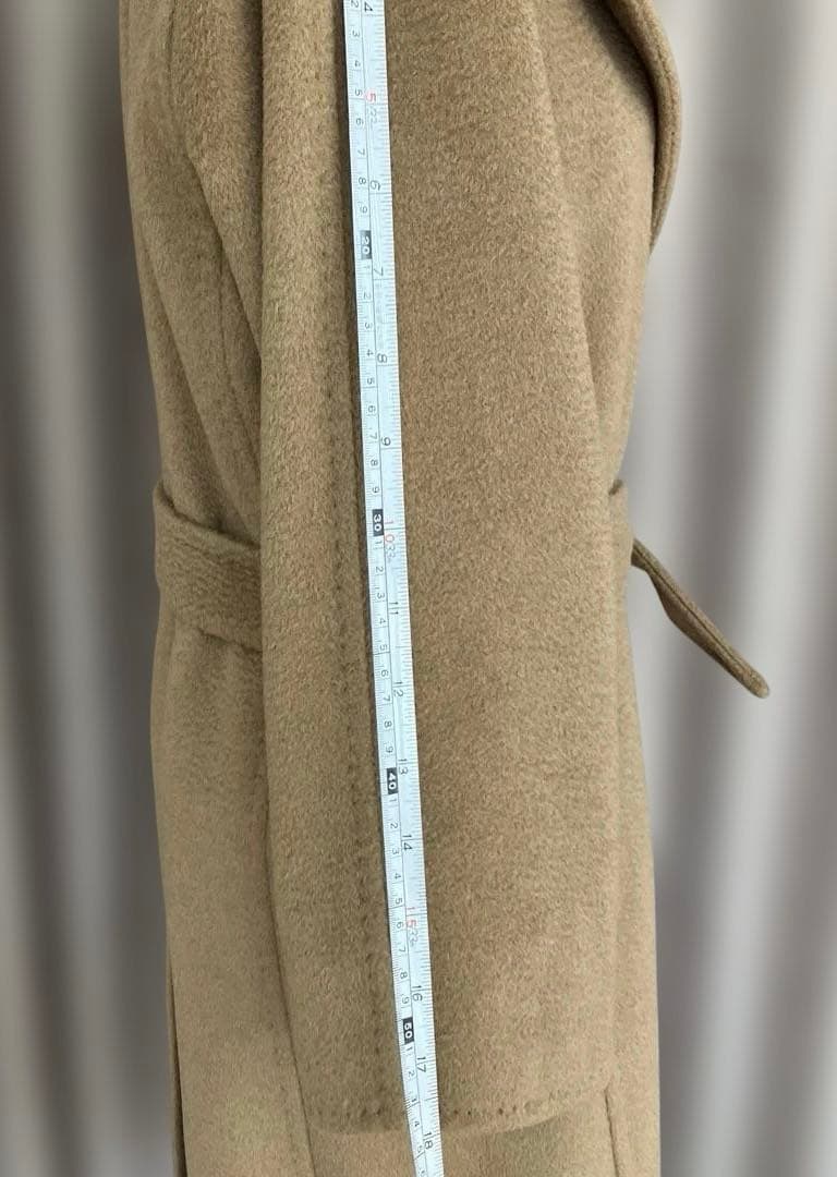極美品MaxMaraマニュエラ ロングコート白タグキャメル100 XS 34