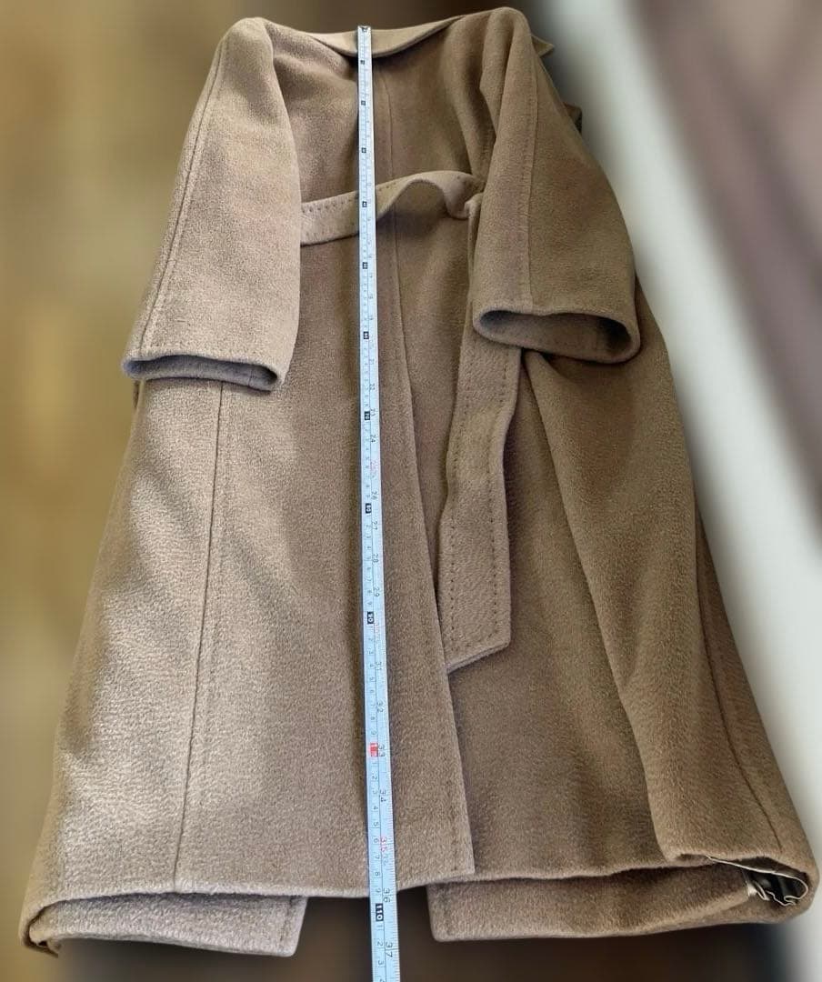 極美品MaxMaraマニュエラ ロングコート白タグキャメル100 XS 34