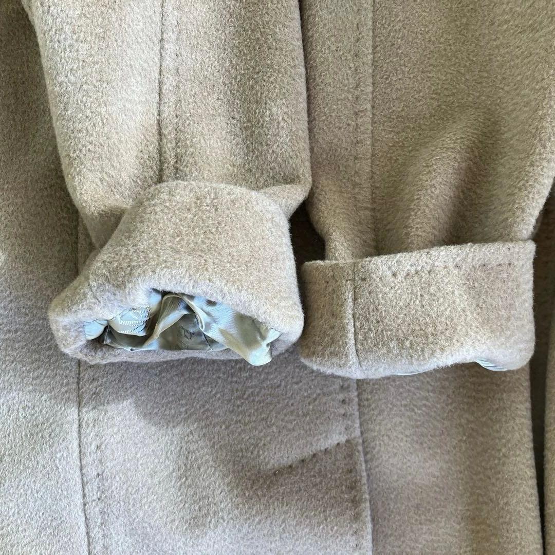 極美品MaxMaraマニュエラ ロングコート白タグキャメル100 XS 34