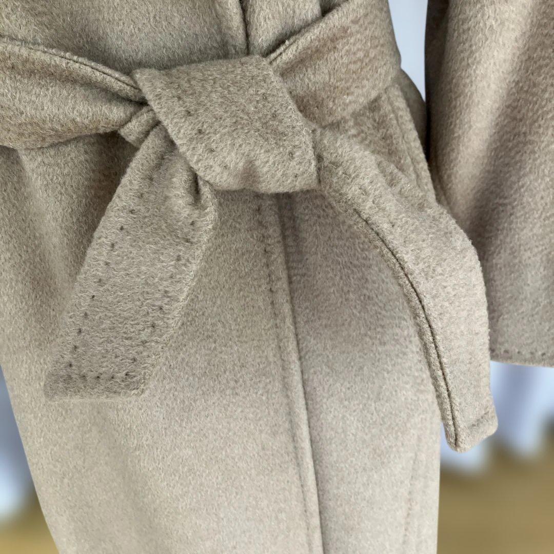 極美品MaxMaraマニュエラ ロングコート白タグキャメル100 XS 34