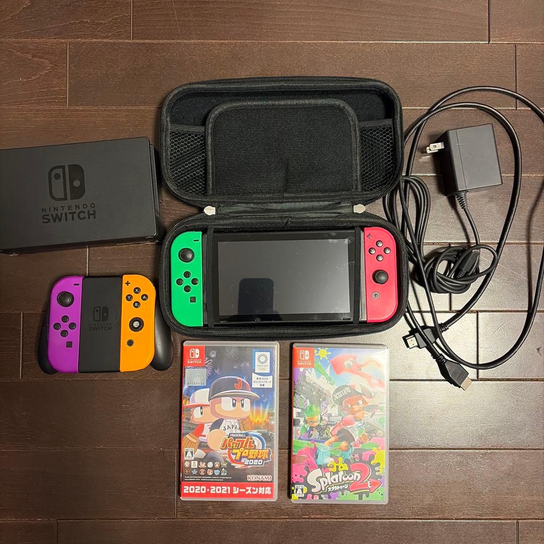 Nintendo Switch 本体 カラフルJoy-Con付き　ソフトセット