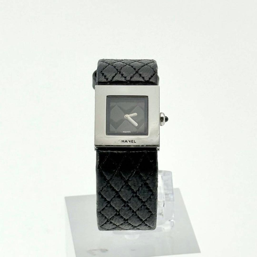 シャネル　マトラッセ　時計　レディース　ブラック　キルティング　付属品有り