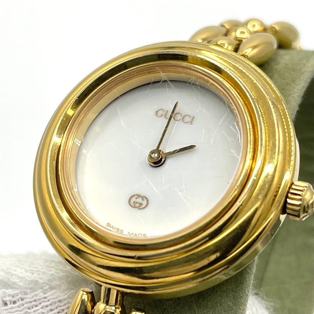 【稼働/新品電池】グッチ 11/12 チェンジベゼル 6色 白文字盤 腕時計