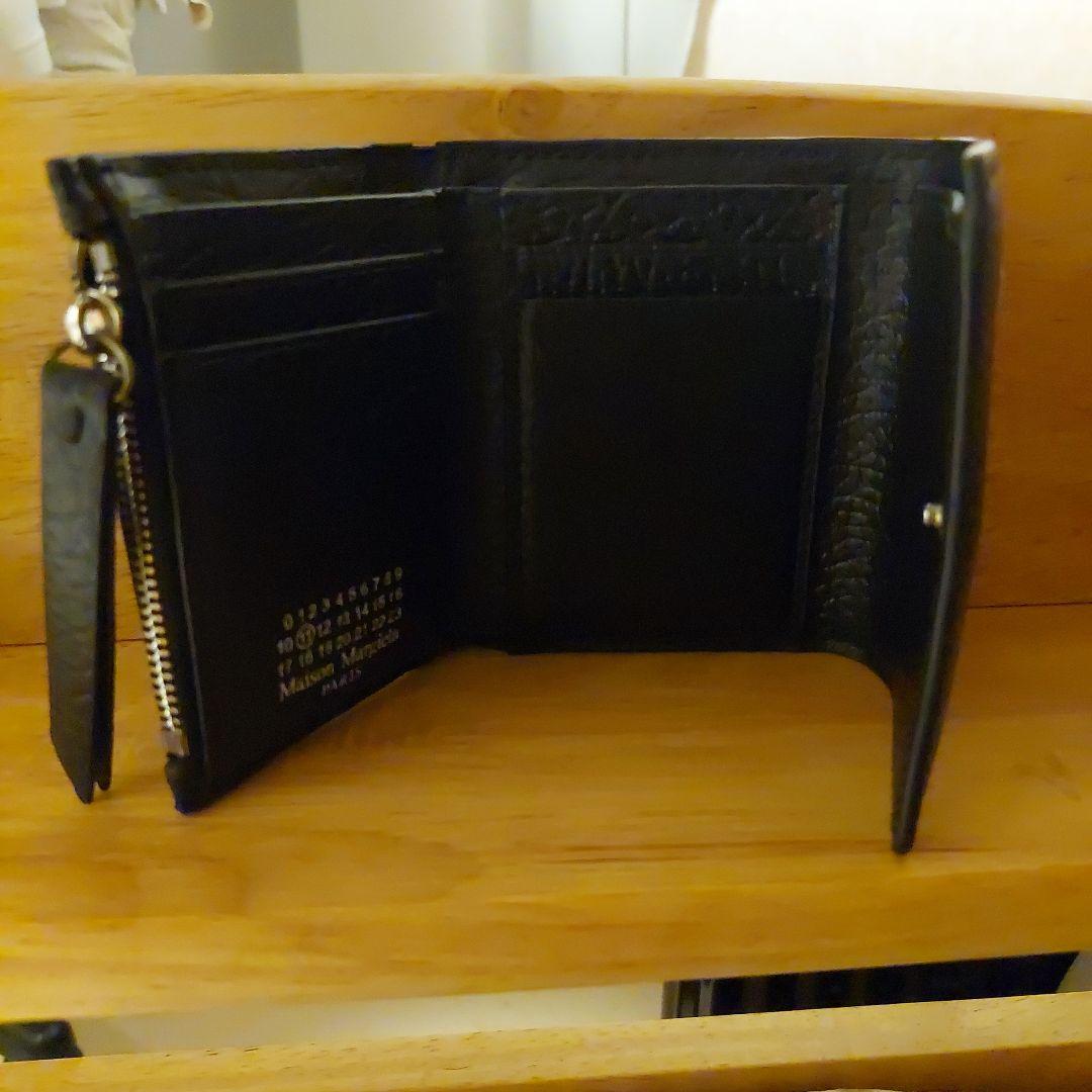 レザー ブラック 三つ折り財布