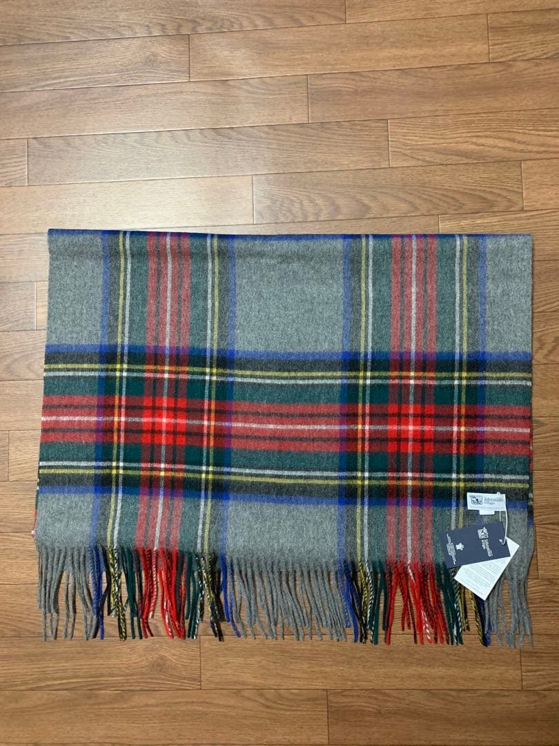 h*o様 大判ジョンストンズ カシミヤ 100%マフラー ストール グレースチュ