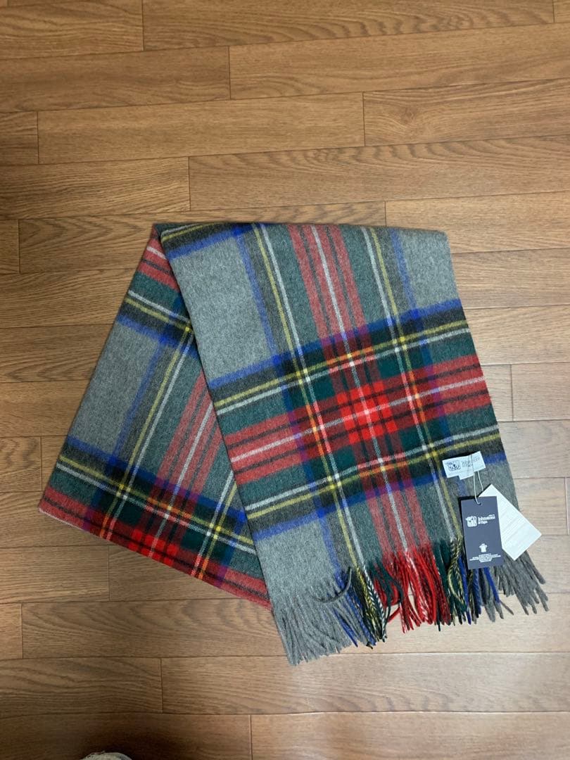 h*o様 大判ジョンストンズ カシミヤ 100%マフラー ストール グレースチュ