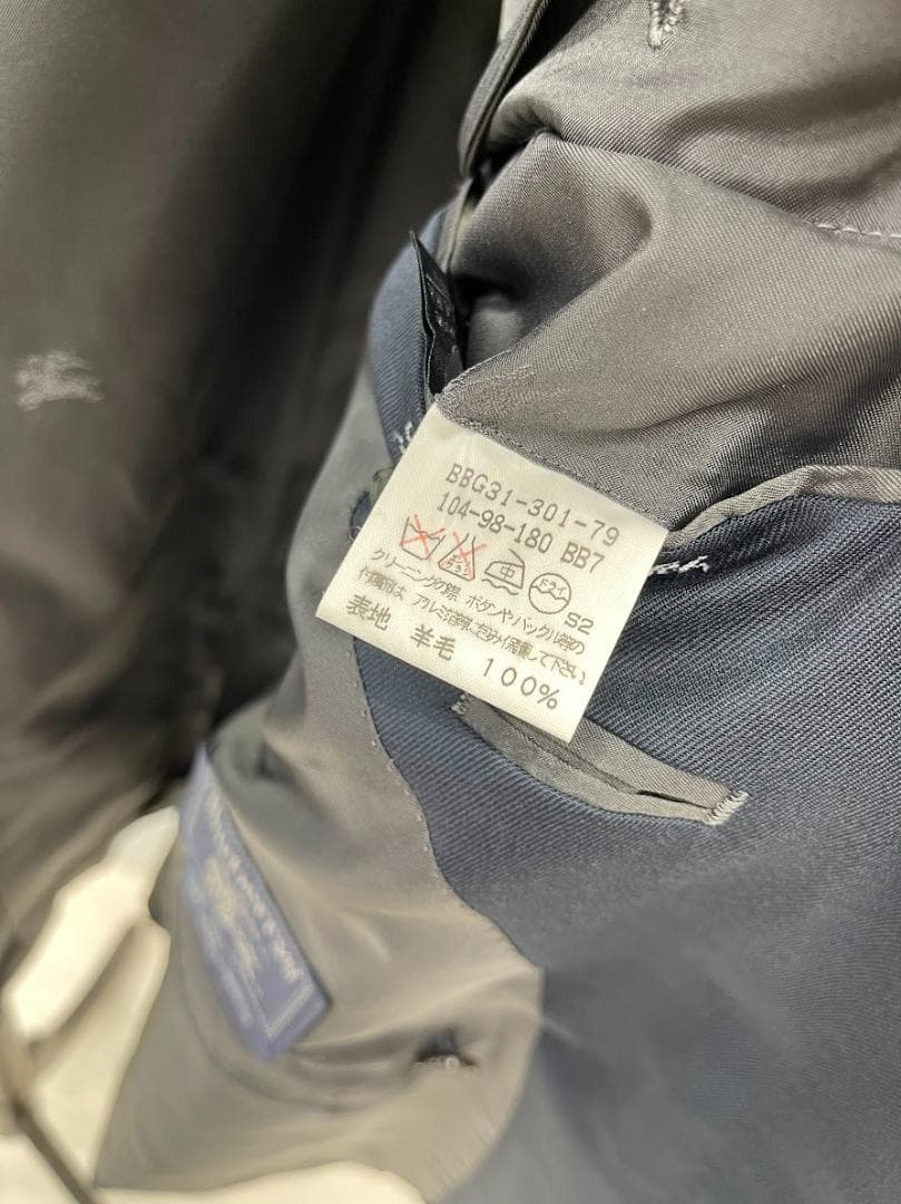 バーバリー プレステージコレクション セットアップ ネイビー サイドベンツ