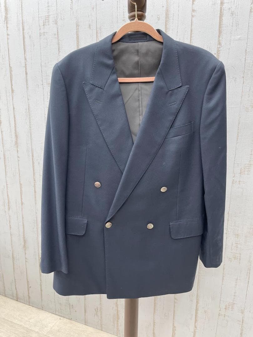 バーバリー プレステージコレクション セットアップ ネイビー サイドベンツ