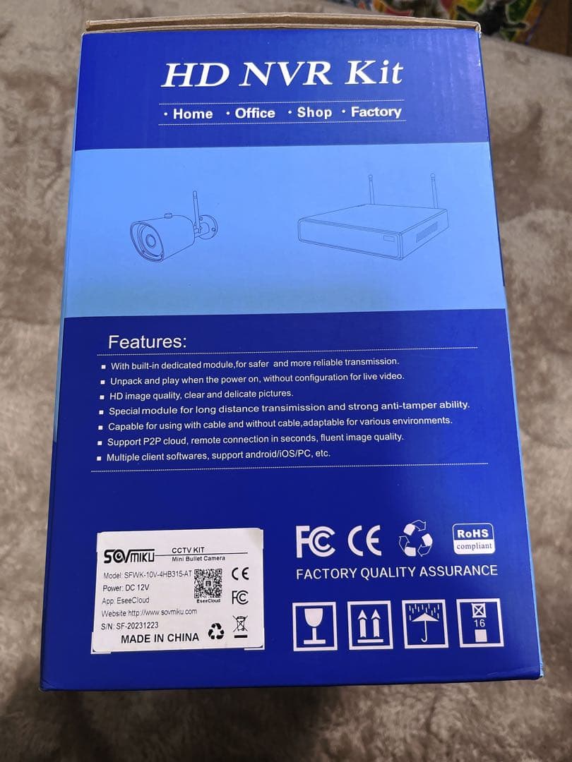 【500万画素・双方向音声】 防犯カメラ ワイヤレス