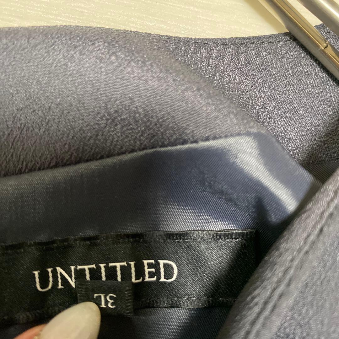 大きいサイズ！untitled/アンタイトル/ジョーゼットロングワンピース３ L