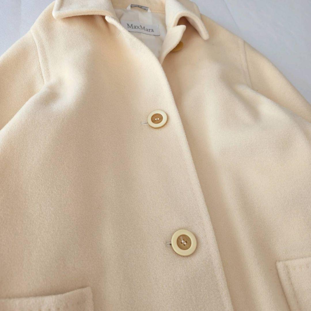 MAX MARA マックスマーラ カシミヤ混 コート アイボリー 白タグ 38