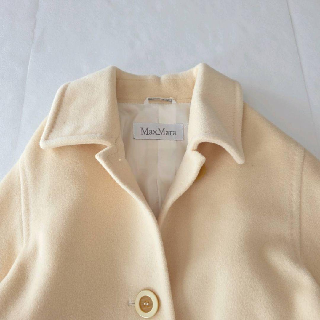MAX MARA マックスマーラ カシミヤ混 コート アイボリー 白タグ 38