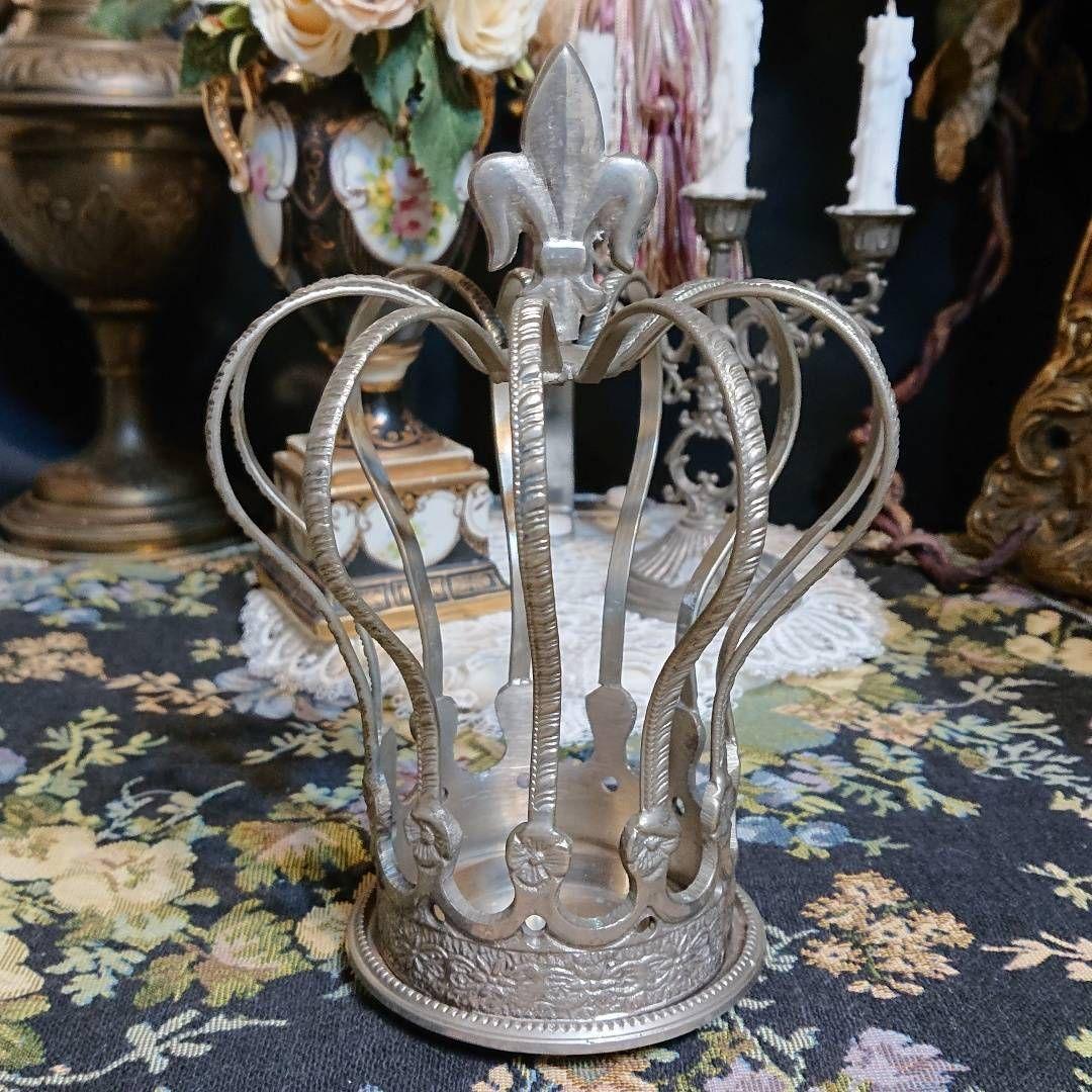 【完全処分☆】サラグレース 王冠 キャンドルホルダー シャビーシック