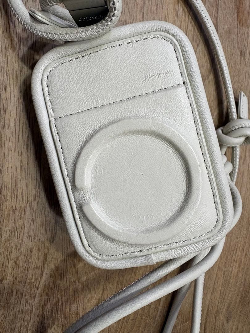 objcts.io ショルダーストラップ　アクセサリー レザーパース マシュマロ