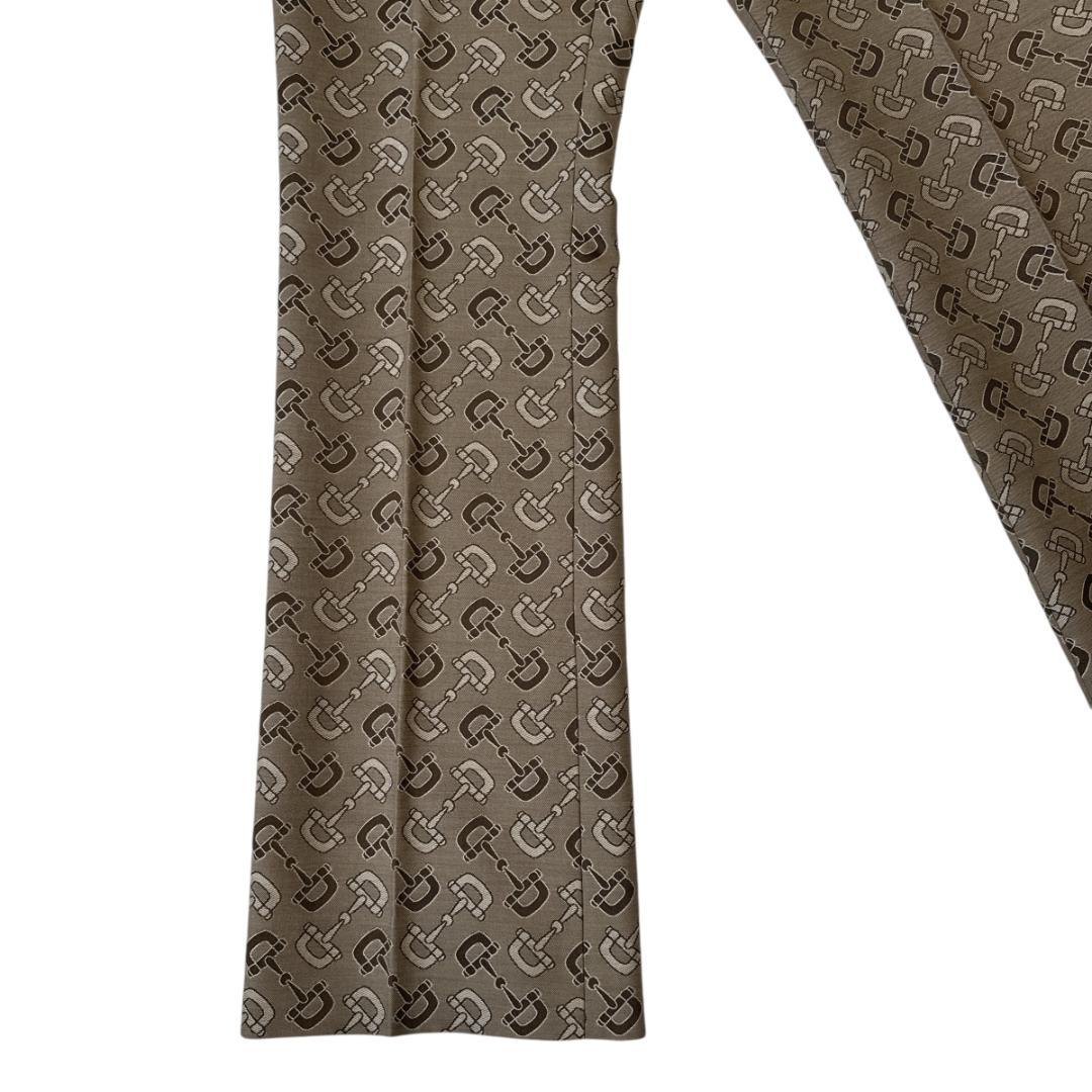 GUCCI グッチ スラックス パンツ ホースビット柄 672087 ベージュ