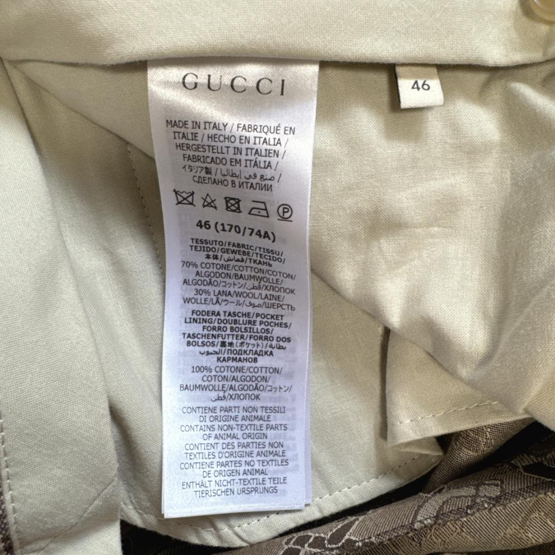 GUCCI グッチ スラックス パンツ ホースビット柄 672087 ベージュ