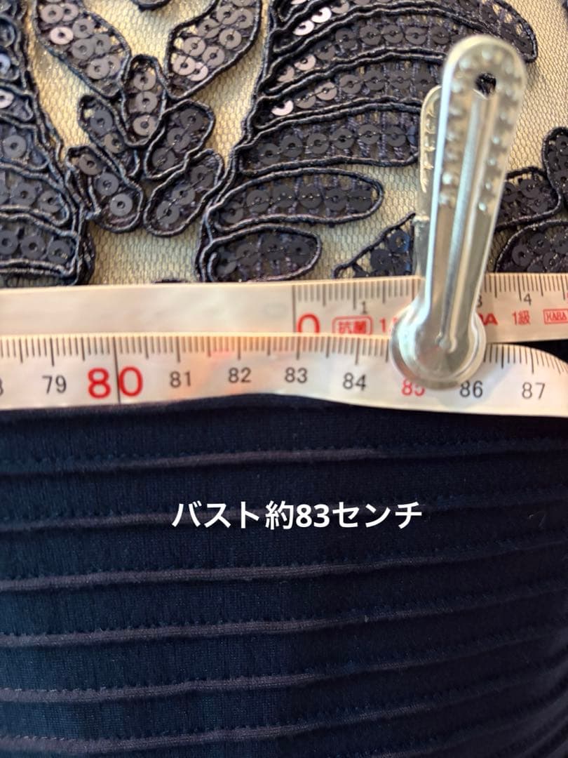 TADASHI SHOJI タダシショージ　ネイビー レース袖 ドレス謝恩会