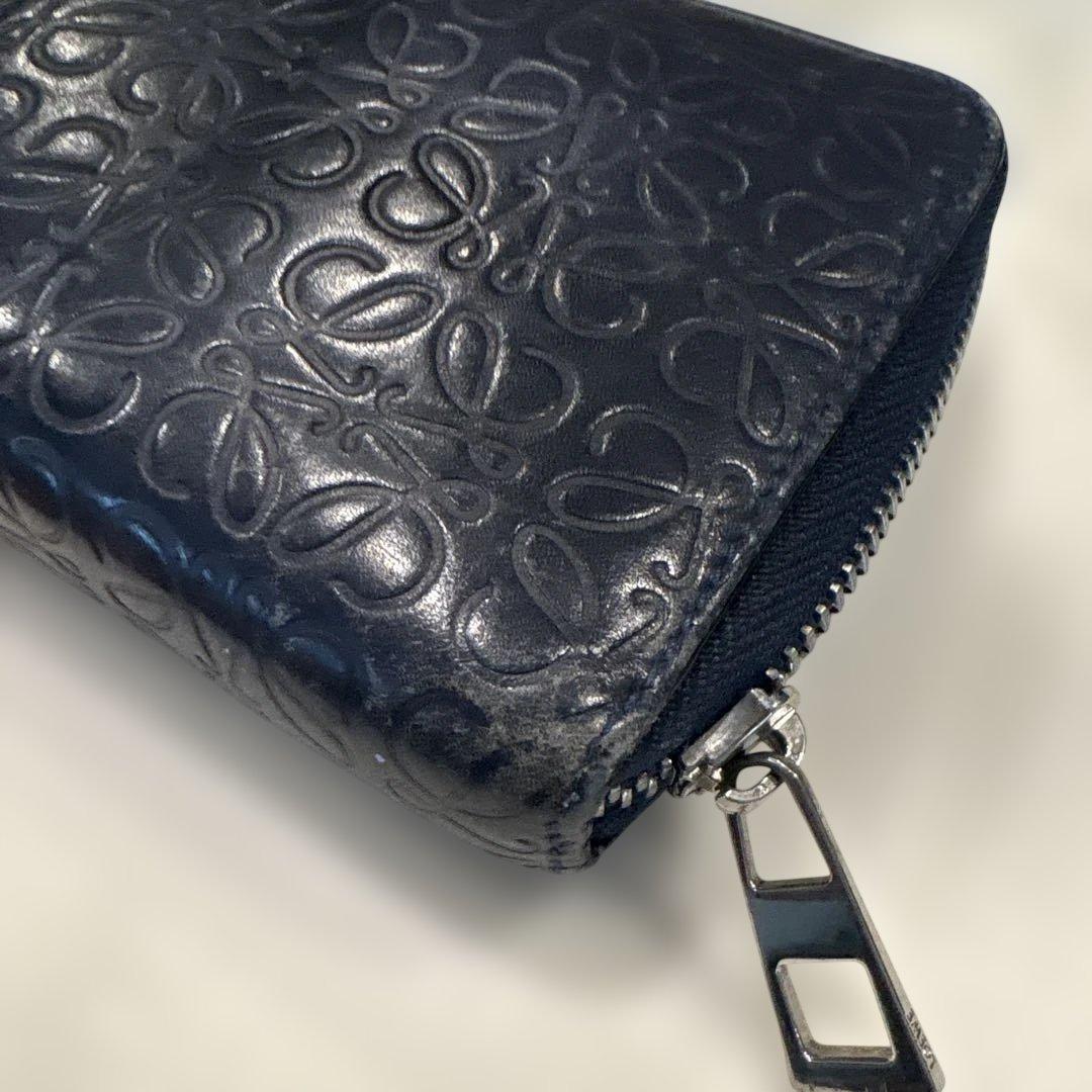 【LOEWE】ネイビー レザー 長財布