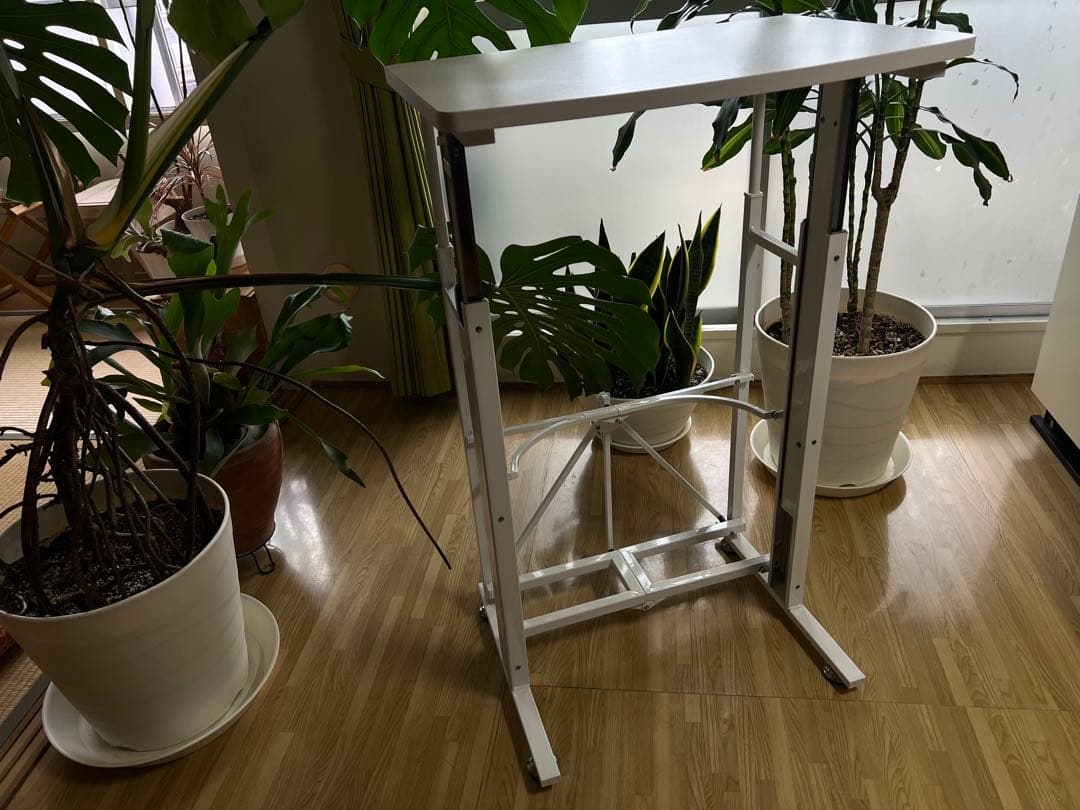 E-WIN スタンディングデスク 昇降デスク ホワイト作業台 高さ調整可能