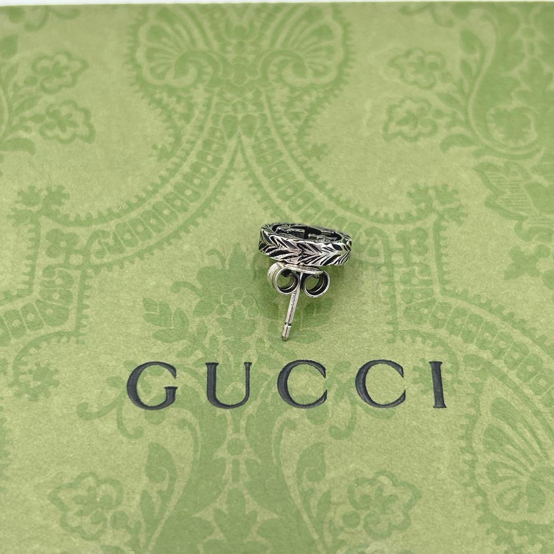 【美品】GUCCI インターロッキング ピアス 片耳 アラベスク 付属品多数