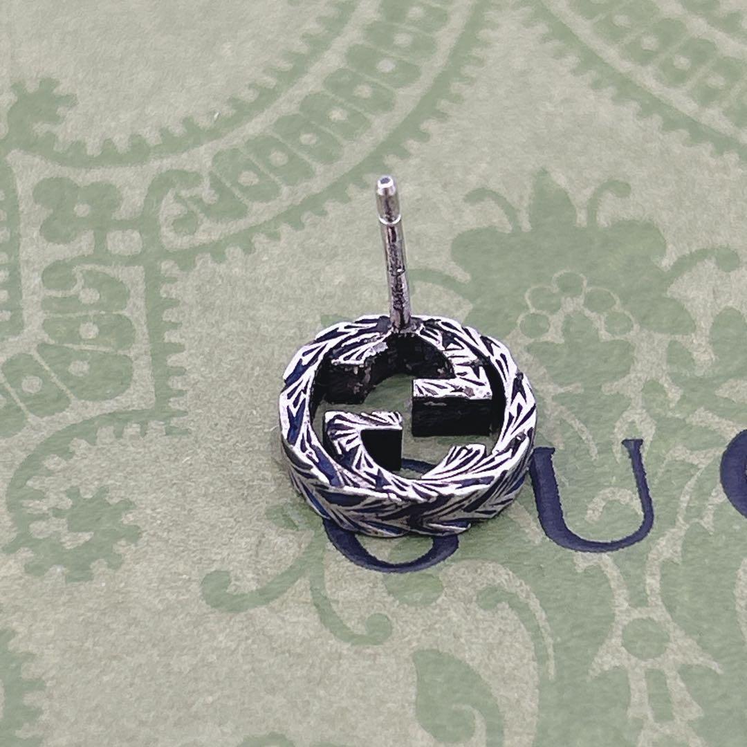 【美品】GUCCI インターロッキング ピアス 片耳 アラベスク 付属品多数