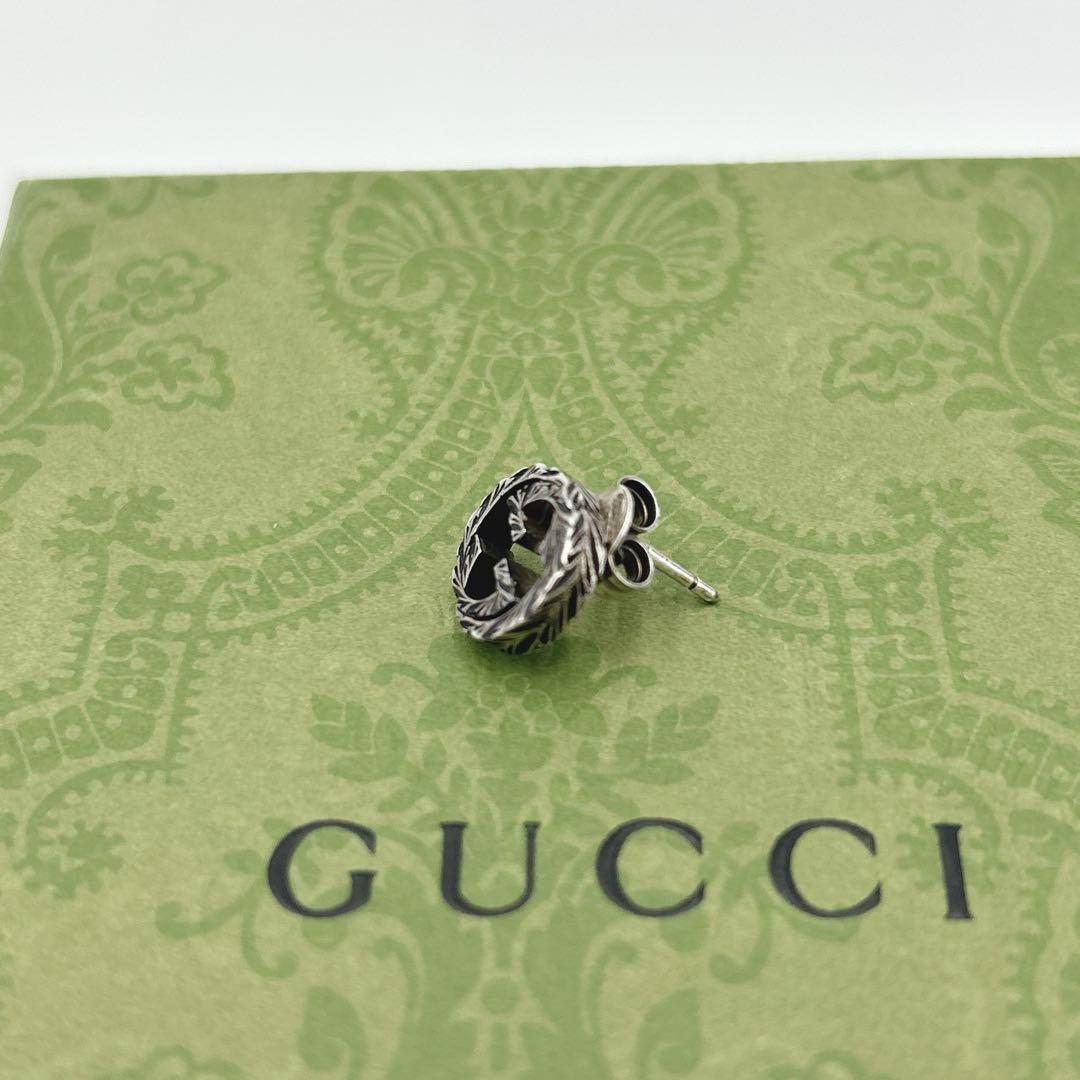 【美品】GUCCI インターロッキング ピアス 片耳 アラベスク 付属品多数