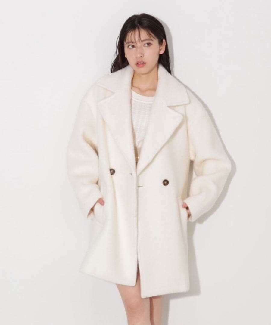 JILL by JILL STUART シャギー素材バリエーションミドル丈コート